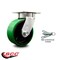 Service Caster 5 Inch Kingpinless Green Poly on Steel Wheel Swivel Caster with Swivel Lock SCC SCC-KP30S520-PUR-GB-BSL - alternate 2